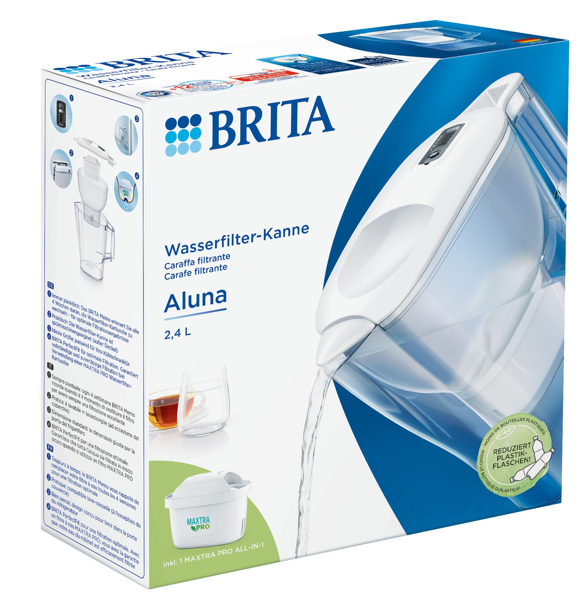 BRITA® Wasserfilter-Kanne Aluna weiß » Farbe wählen: Blau