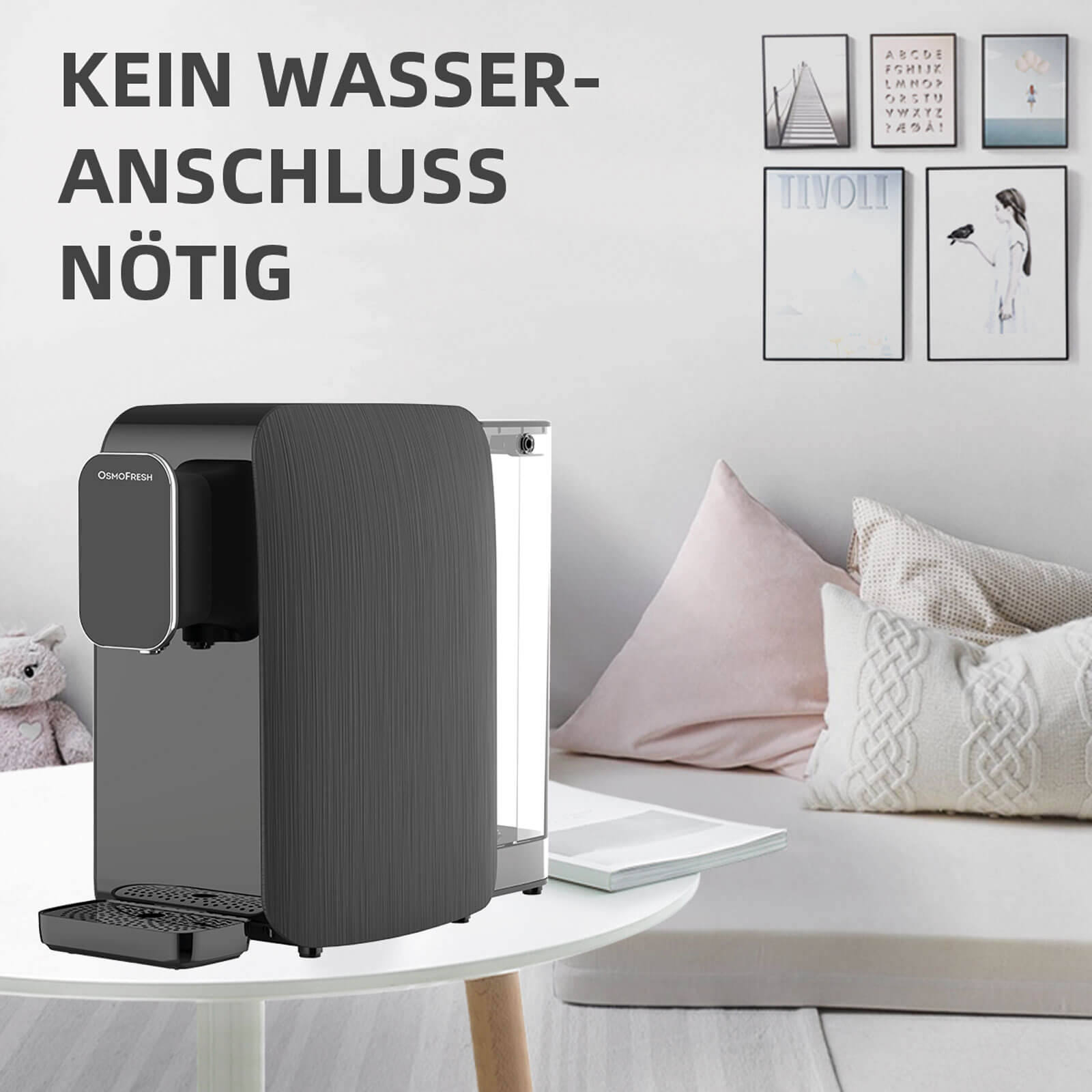 Osmoseanlage Quella Life Black Edition mit gratis Glaskaraffe
