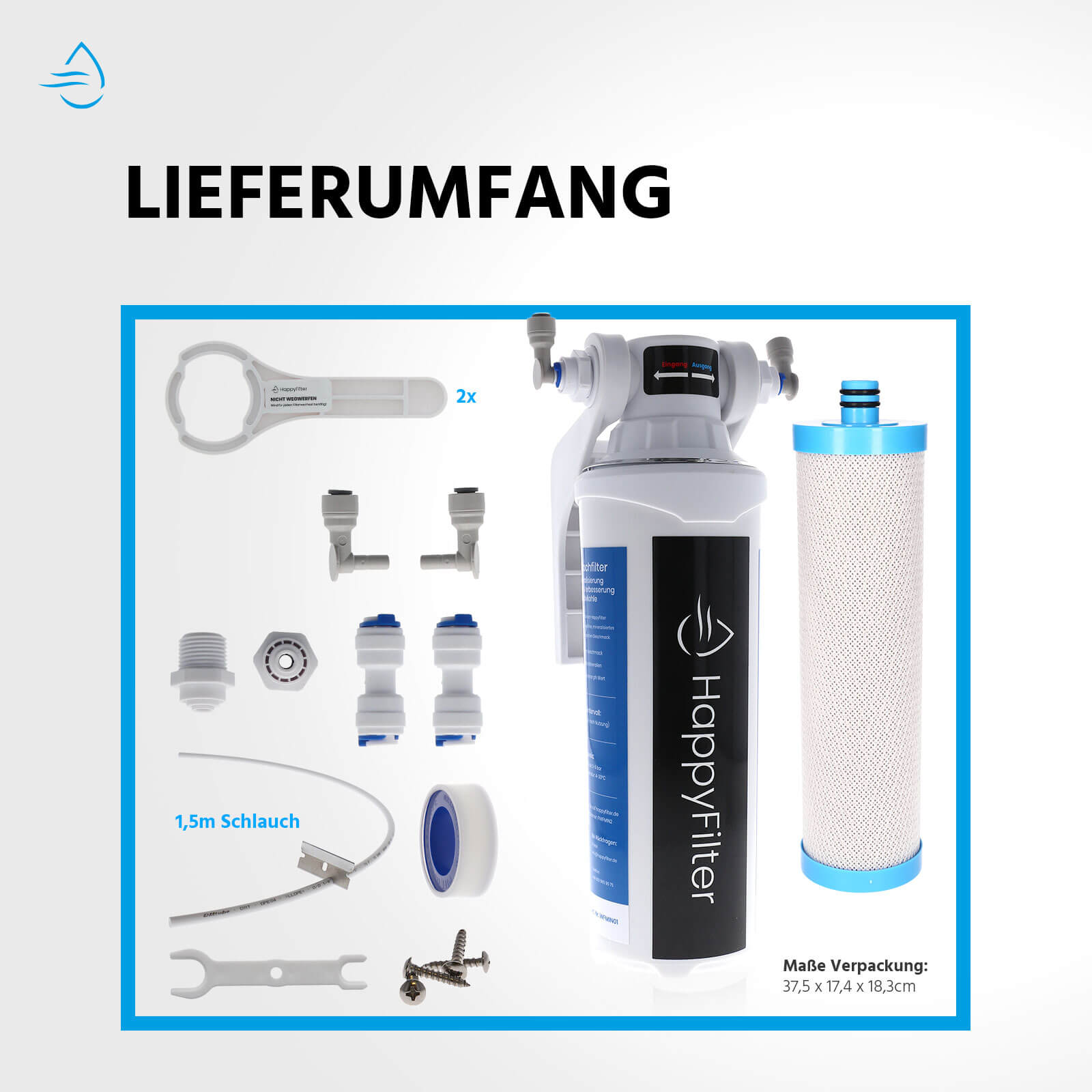 HappyFilter 3in1 Mineral-, pH und Aktivkohlefilter HappyFilter 3in1 Mineral-, pH und Aktivkohlefilter