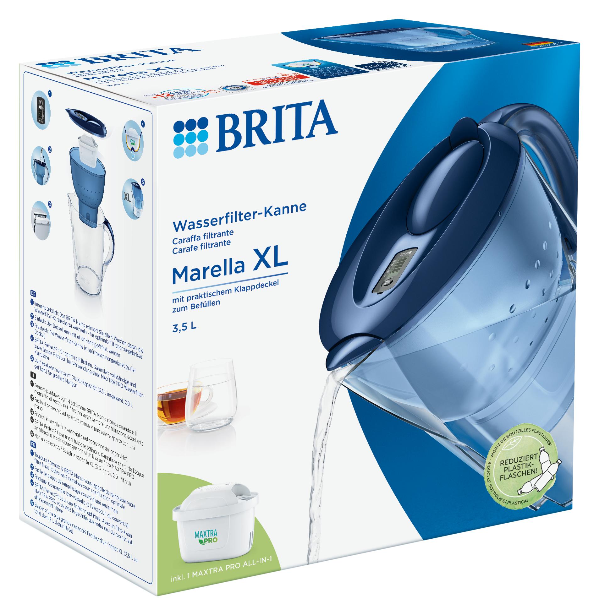 BRITA® Wasserfilter-Kanne Marella XL blau