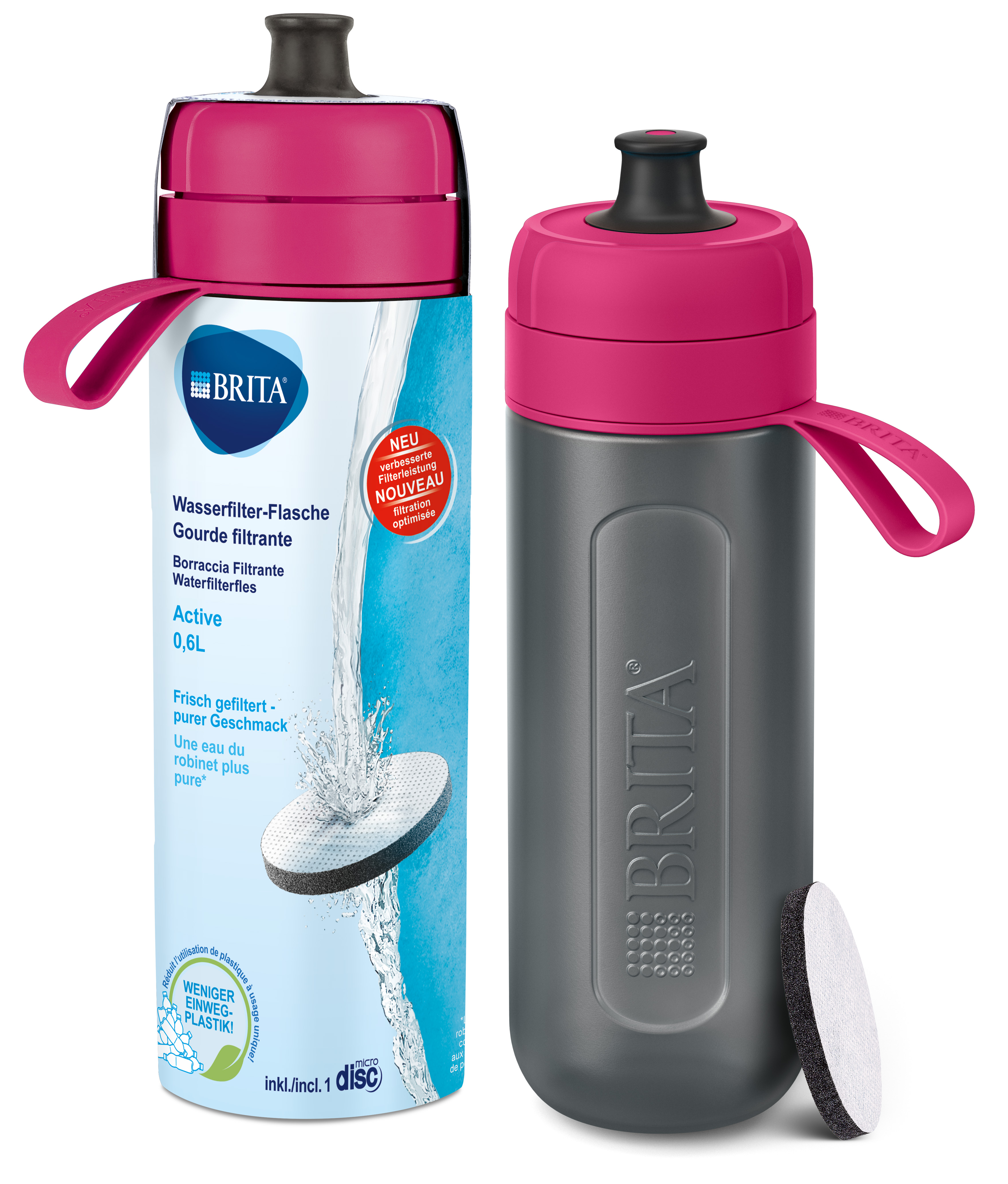 BRITA® Wasserfilter-Flasche fill&go Vital Pink