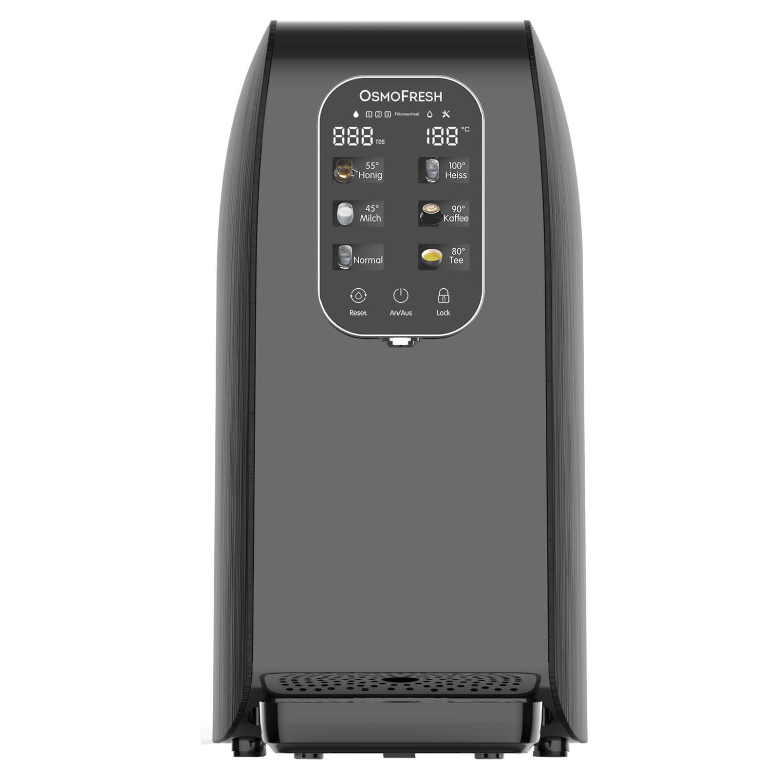 Osmoseanlage Quella Life Black Edition mit gratis Glaskaraffe