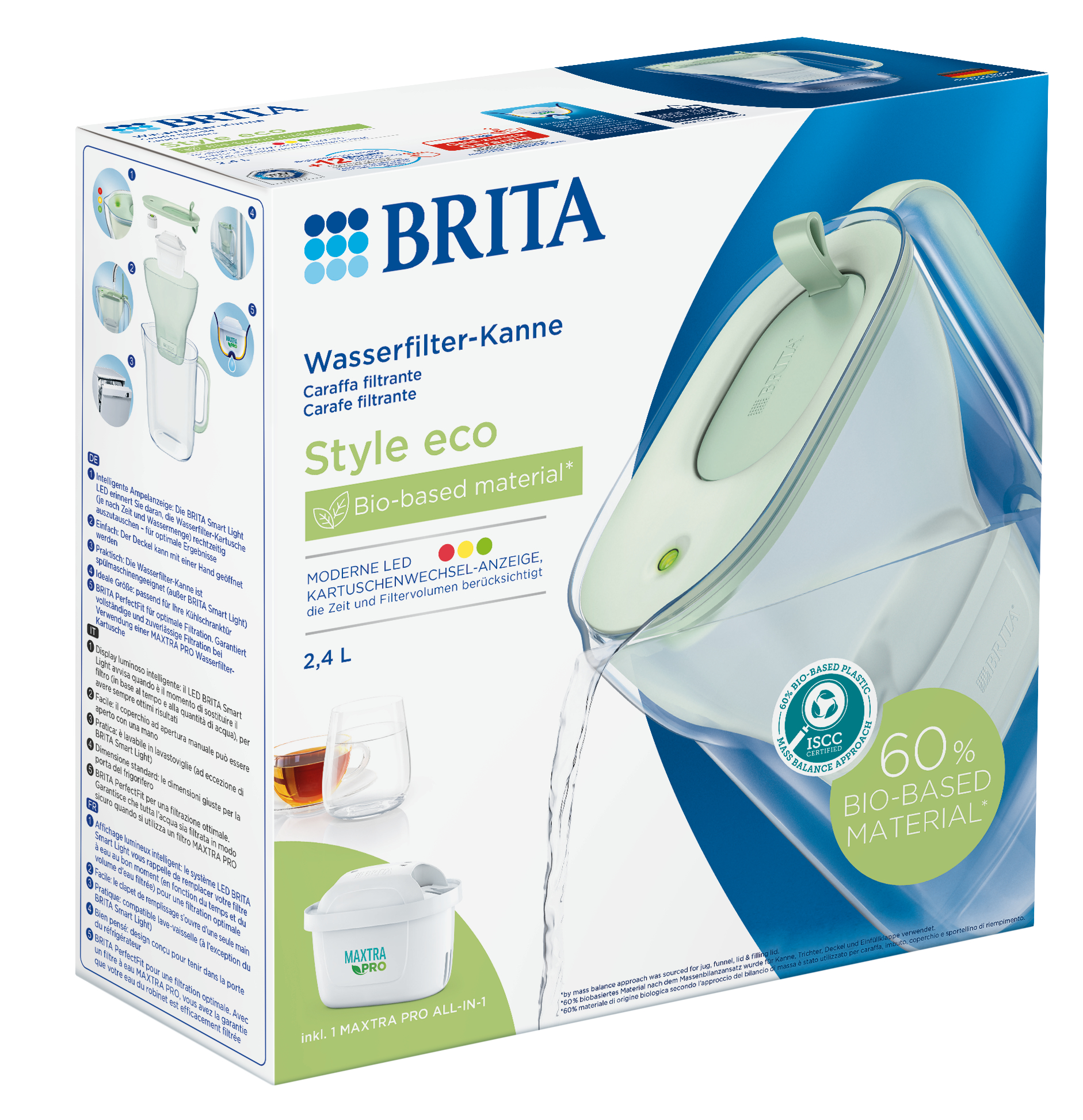 BRITA® Wasserfilter-Kanne Style eco hellgrün 